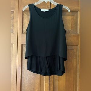 LOFT Black Layered Tank Top